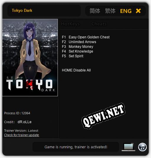 Трейнер для Tokyo Dark [v1.0.6]