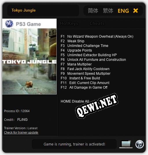 Tokyo Jungle: ТРЕЙНЕР И ЧИТЫ (V1.0.79)