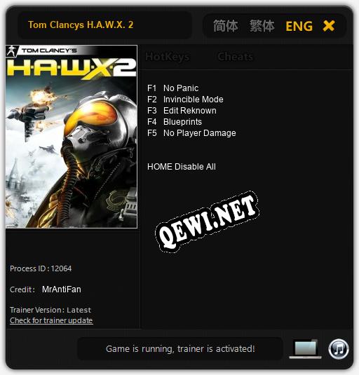 Tom Clancys H.A.W.X. 2: Трейнер +5 [v1.6]