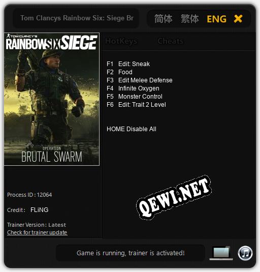 Tom Clancys Rainbow Six: Siege Brutal Swarm: Читы, Трейнер +6 [FLiNG]