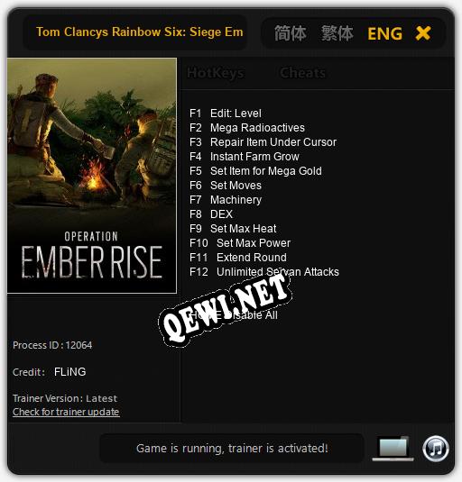 Tom Clancys Rainbow Six: Siege Ember Rise: ТРЕЙНЕР И ЧИТЫ (V1.0.11)