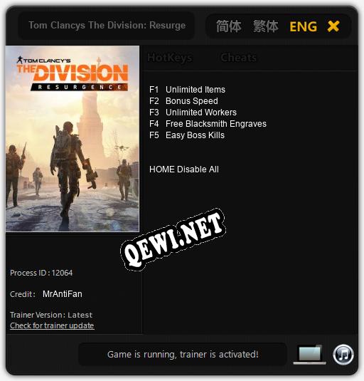 Tom Clancys The Division: Resurgence: Читы, Трейнер +5 [MrAntiFan]