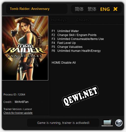 Tomb Raider: Anniversary: Читы, Трейнер +6 [MrAntiFan]