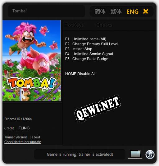 Tomba!: Трейнер +5 [v1.1]