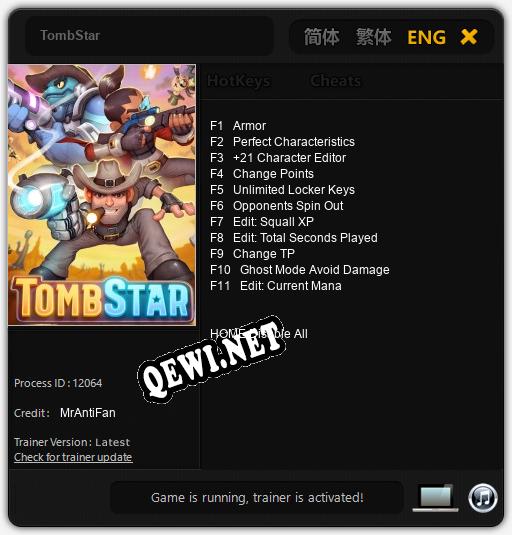 Трейнер для TombStar [v1.0.6]