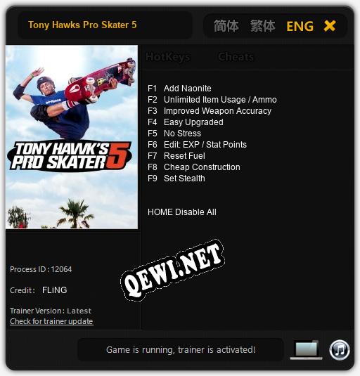 Tony Hawks Pro Skater 5: ТРЕЙНЕР И ЧИТЫ (V1.0.24)