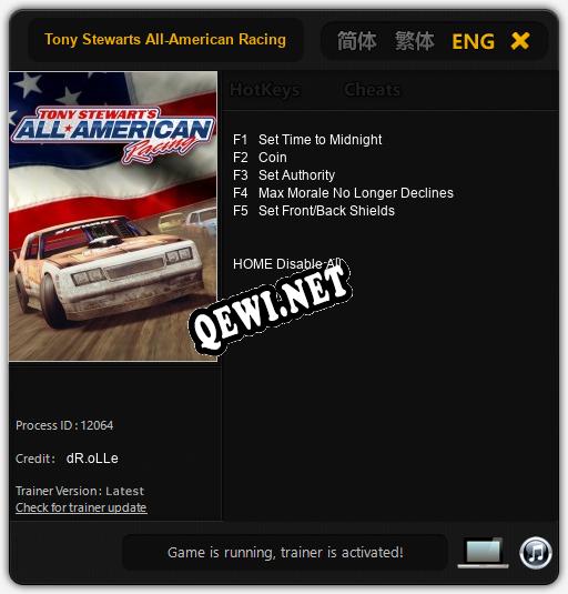 Tony Stewarts All-American Racing: Читы, Трейнер +5 [dR.oLLe]
