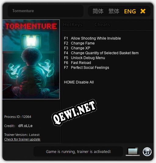 Трейнер для Tormenture [v1.0.1]