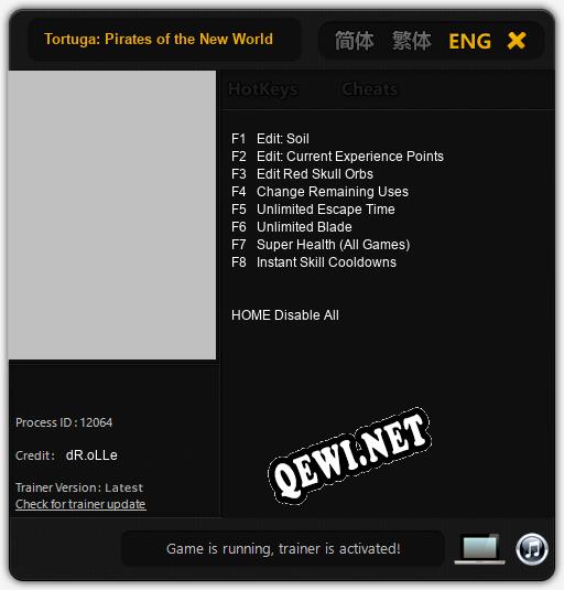 Tortuga: Pirates of the New World: Трейнер +8 [v1.3]