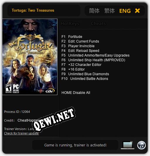 Tortuga: Two Treasures: Трейнер +10 [v1.9]