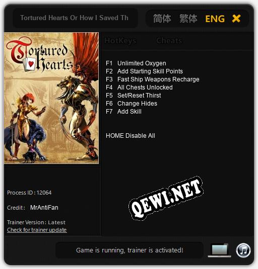 Tortured Hearts Or How I Saved The Universe. Again: Читы, Трейнер +7 [MrAntiFan]