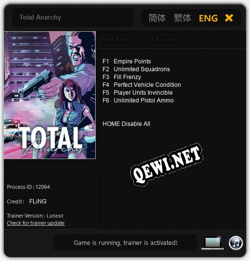 Total Anarchy: ТРЕЙНЕР И ЧИТЫ (V1.0.70)