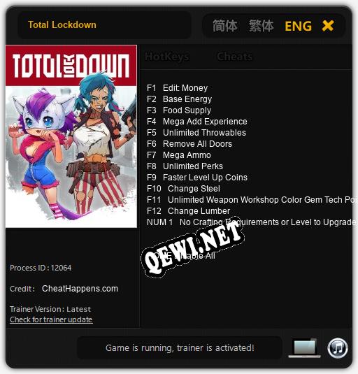 Total Lockdown: Трейнер +13 [v1.4]