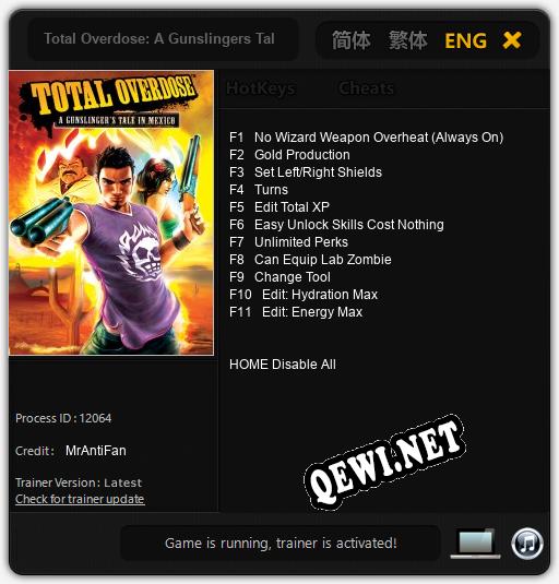 Total Overdose: A Gunslingers Tale in Mexico: ТРЕЙНЕР И ЧИТЫ (V1.0.93)