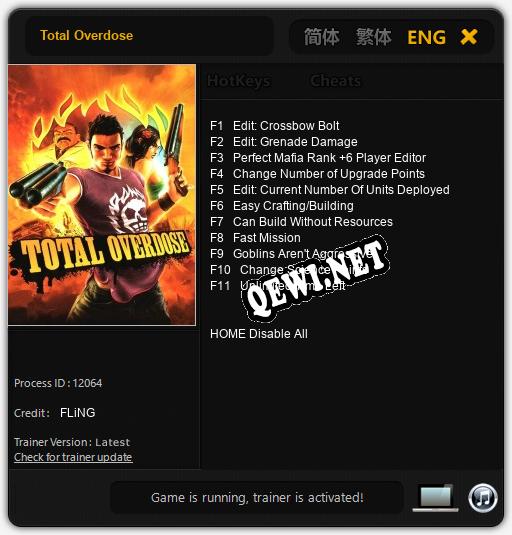 Total Overdose: ТРЕЙНЕР И ЧИТЫ (V1.0.79)
