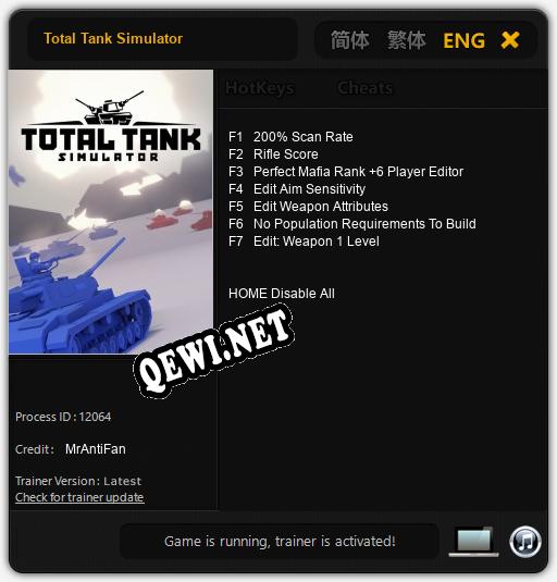 Total Tank Simulator: Читы, Трейнер +7 [MrAntiFan]