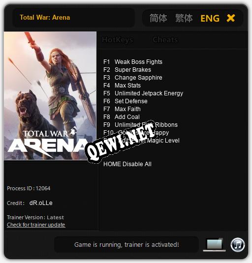 Трейнер для Total War: Arena [v1.0.7]