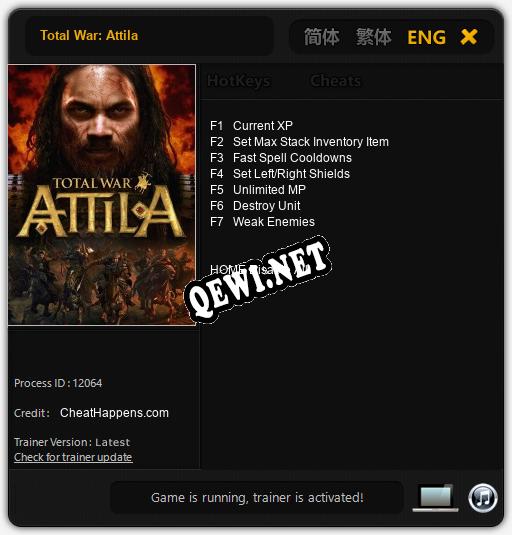 Трейнер для Total War: Attila [v1.0.5]