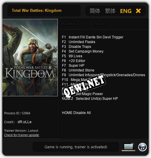 Total War Battles: Kingdom: Читы, Трейнер +12 [MrAntiFan]