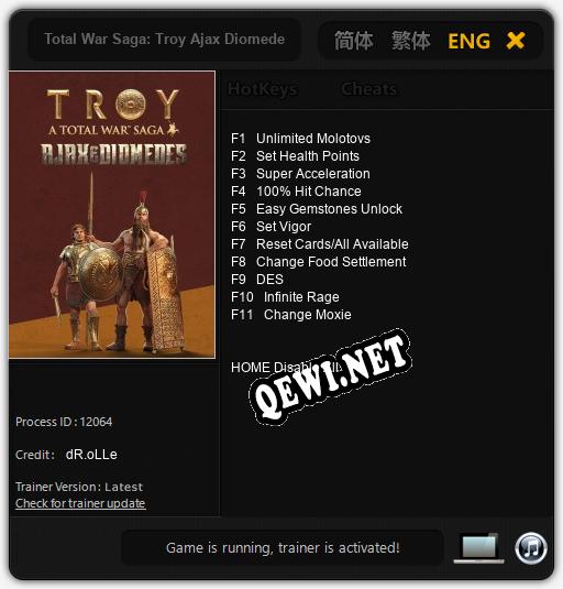 Total War Saga: Troy Ajax Diomedes: Трейнер +11 [v1.5]