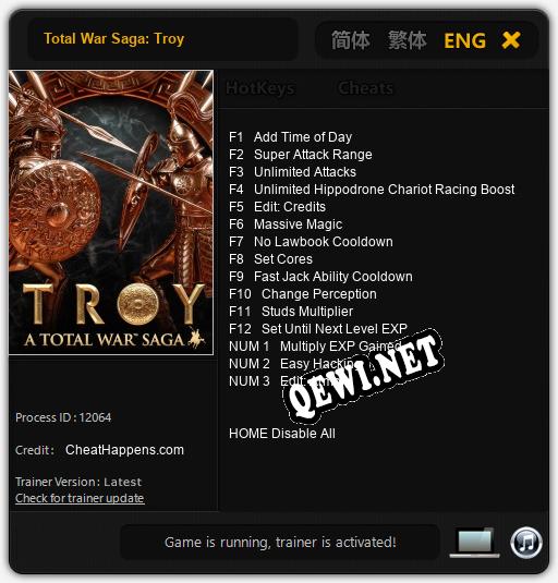 Total War Saga: Troy: Трейнер +15 [v1.9]