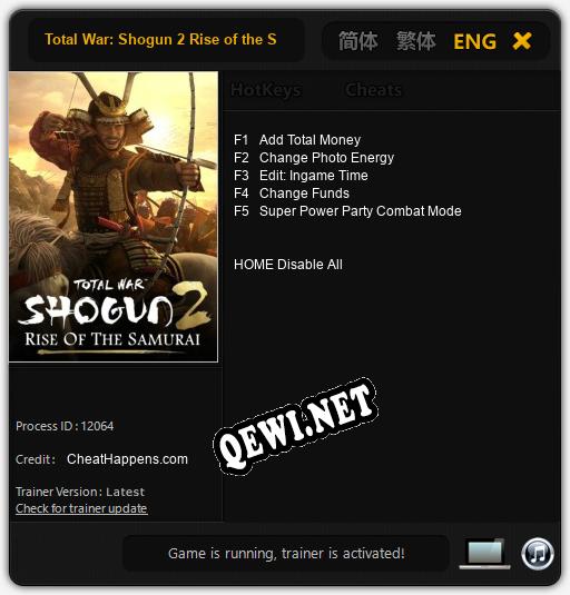 Total War: Shogun 2 Rise of the Samurai: Читы, Трейнер +5 [CheatHappens.com]