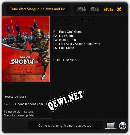 Total War: Shogun 2 Saints and Heroes: Трейнер +5 [v1.2]