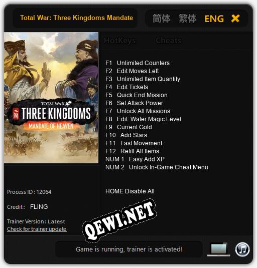 Total War: Three Kingdoms Mandate of Heaven: Читы, Трейнер +14 [FLiNG]