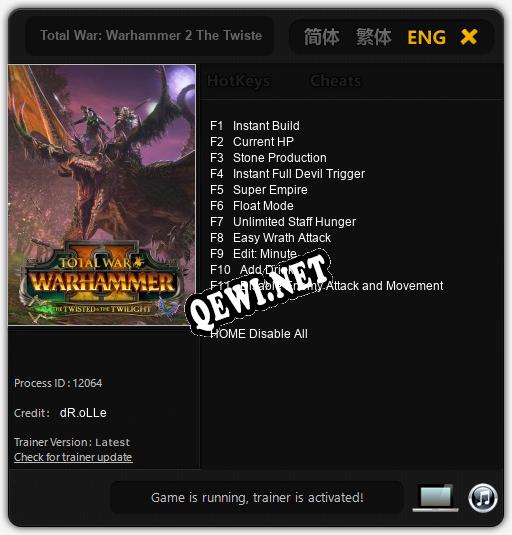 Total War: Warhammer 2 The Twisted The Twilight: Трейнер +11 [v1.6]