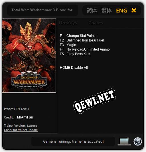 Total War: Warhammer 3 Blood for the Blood God 3: Трейнер +5 [v1.2]