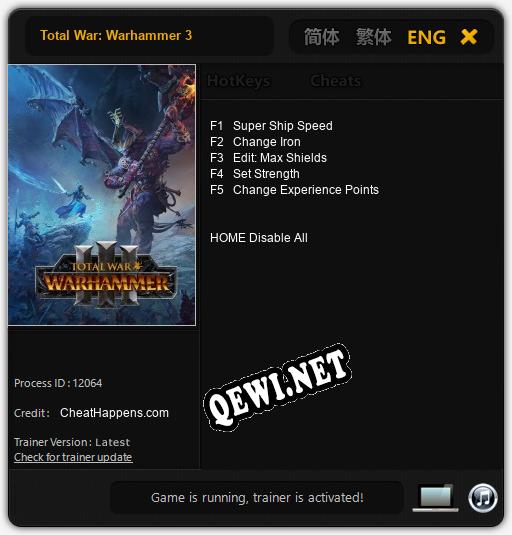 Total War: Warhammer 3: ТРЕЙНЕР И ЧИТЫ (V1.0.29)