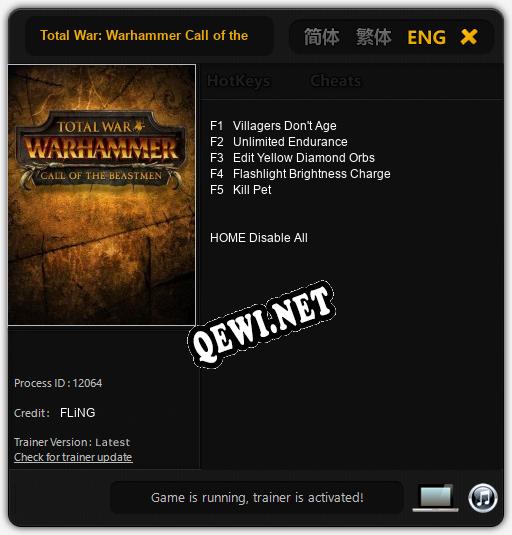 Total War: Warhammer Call of the Beastmen: ТРЕЙНЕР И ЧИТЫ (V1.0.42)