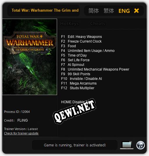 Total War: Warhammer The Grim and the Grave: Читы, Трейнер +12 [FLiNG]