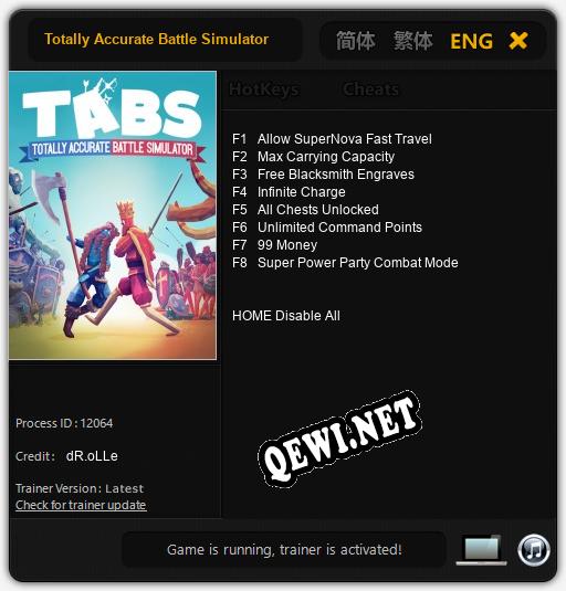 Totally Accurate Battle Simulator: ТРЕЙНЕР И ЧИТЫ (V1.0.40)