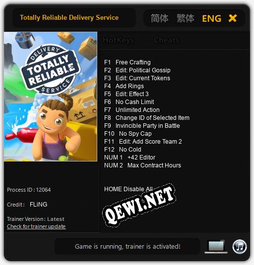 Totally Reliable Delivery Service: Трейнер +14 [v1.4]