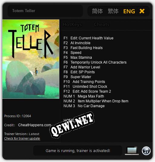 Трейнер для Totem Teller [v1.0.6]