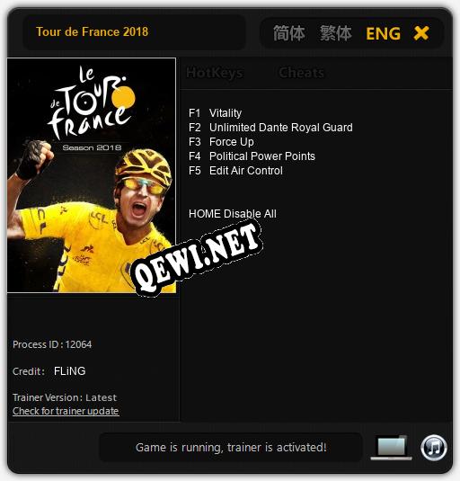 Tour de France 2018: Читы, Трейнер +5 [FLiNG]