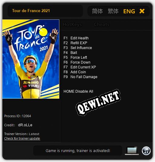 Трейнер для Tour de France 2021 [v1.0.6]