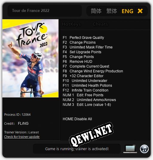 Трейнер для Tour de France 2022 [v1.0.3]