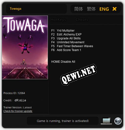 Towaga: Трейнер +6 [v1.7]