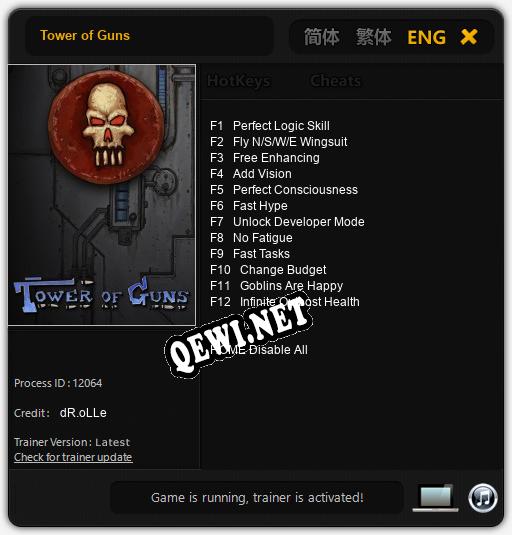 Трейнер для Tower of Guns [v1.0.8]