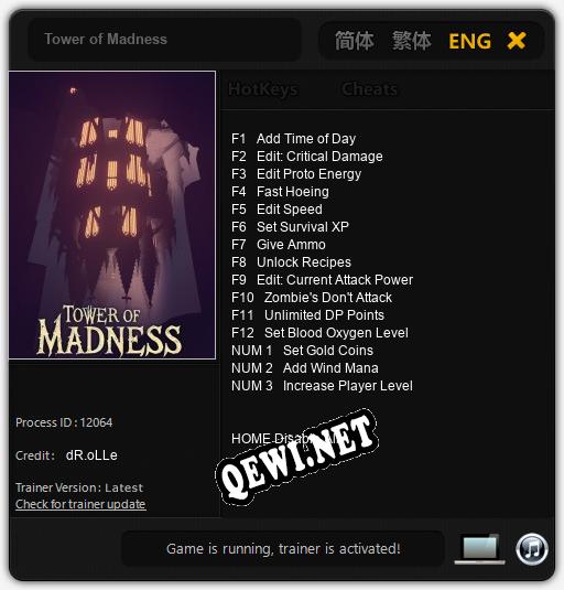Tower of Madness: Трейнер +15 [v1.7]