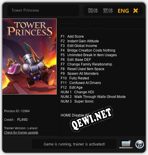 Tower Princess: Трейнер +15 [v1.5]