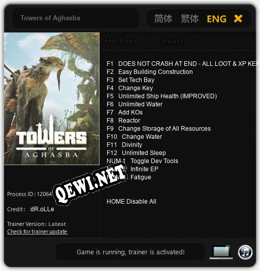 Towers of Aghasba: ТРЕЙНЕР И ЧИТЫ (V1.0.91)