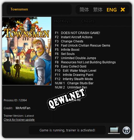 Townsmen: ТРЕЙНЕР И ЧИТЫ (V1.0.56)