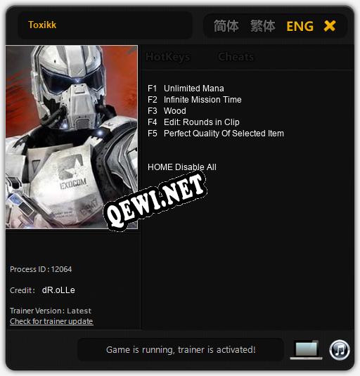 Toxikk: Трейнер +5 [v1.5]
