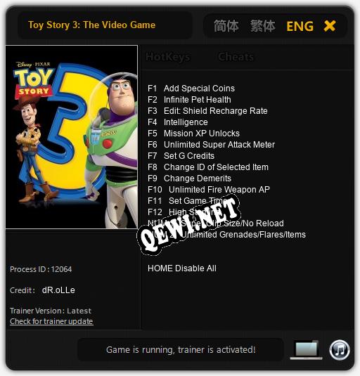 Toy Story 3: The Video Game: Читы, Трейнер +14 [dR.oLLe]