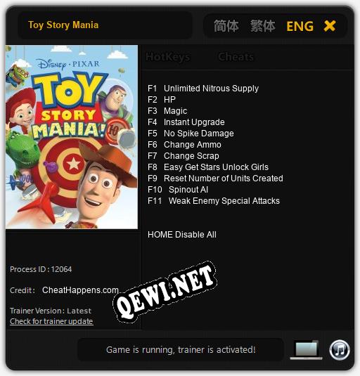 Toy Story Mania: Трейнер +11 [v1.6]