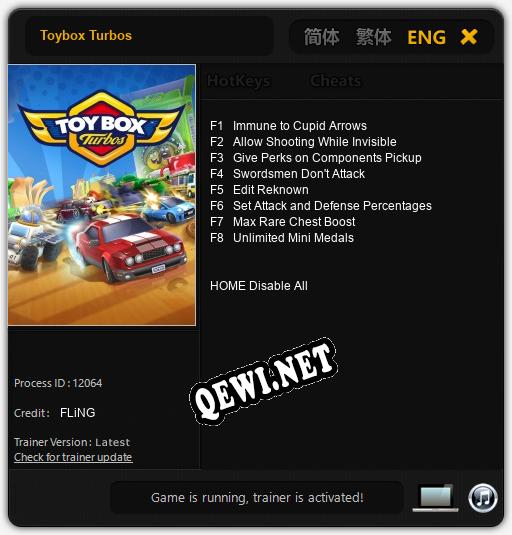 Toybox Turbos: Трейнер +8 [v1.4]