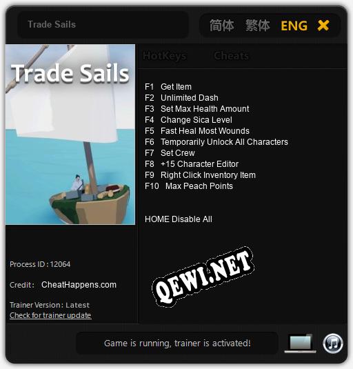 Trade Sails: Трейнер +10 [v1.3]
